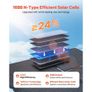60W Foldable Solar Panel Charger, 16BB N-Type Monocrystalline Solar Panel 24% Efficiency, Lightweight Portable with MC4 Output, Type-C, USB-A & DC Ports for Power Stations Camping Hiking Image 4