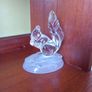 Squirrel Cristal D'arques Glass Ornament Crystal Figurine   1970's Vintage  Decor Home Gift Presents Art Frost  Glass Image 3