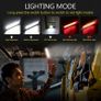 LED Torch, Rechargeable Work Light Inspection Lamp with Magnetic Base 360 Rotate Camping Lights for Home, Workshop and Emergency Use (2 Pack, Red) Image 2