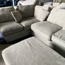 Large grey corner sofa with footstooll Image 3