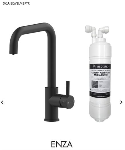 Black Kitchen Mixer Tap with Filtered Water