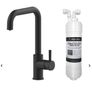 Black Kitchen Mixer Tap with Filtered Water Image 2