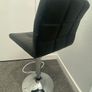 Black faux leather bar stool Image 2