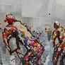 Large Contemporary Cycling Canvas Image 4