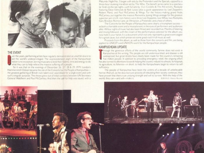 Various artists double gatefold concert for Kampuchea. Record is nm. See pictures for list of artists