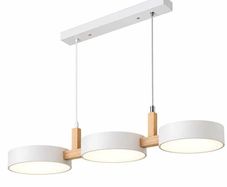 Pendant light - Wood & Acrylic 3-light Fixture / NEW