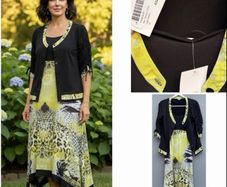 Designer dress and jacket set by personal choice chic sophisticated summer event new with tags