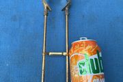 Vintage brass fire tongs