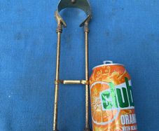 Vintage brass fire tongs