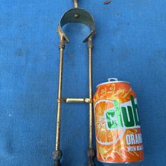 Vintage brass fire tongs