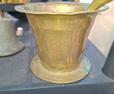 Beautiful Antique Brass or Bronze Apothecary Mortar and Pestle, Dating from the 19th Century Postage Available or Collection,