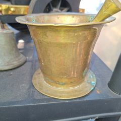 Beautiful Antique Brass or Bronze Apothecary Mortar and Pestle, Dating from the 19th Century Postage Available or Collection,