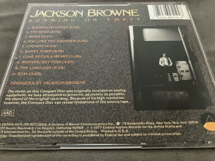 Jackson  Browne  -  Running On Empty    CD