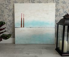 Poolbeg chimneys painting