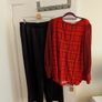 NEXT Red Top & Wide-Leg Trousers (UK 18 / 2XL) Image 2