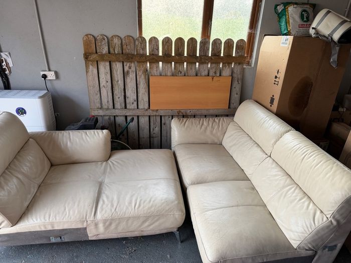 Beige L shaped Sofa