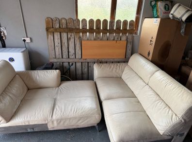 Beige L shaped Sofa