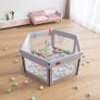 Baby Playpen Foldable, Playpen for Baby and Toddlers with Breathable Mesh Walls Fitted mat for Indoor and Outdoor Image 6