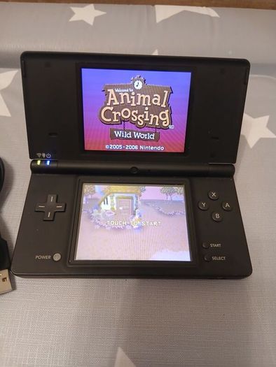 Nintendo DSi Black Console + Animal Crossing: Wild World Game Bundle