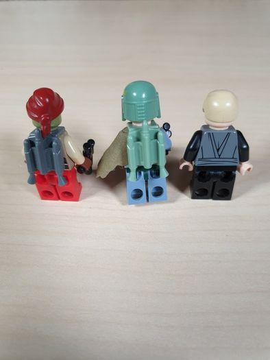 Lego Star Wars Boba Fett Luke skywalker Kithaba minifigures from set 9496 desert Skiff