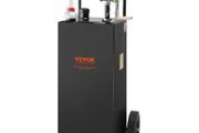 30 Gallon Fuel Caddy, Gas Storage Tank &amp; 4 Wheels, with Manuel Transfer Pump, Gasoline Diesel Fuel Container for Cars, Lawn Mowers, ATVs, Boats,