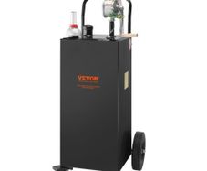 30 Gallon Fuel Caddy, Gas Storage Tank & 4 Wheels, with Manuel Transfer Pump, Gasoline Diesel Fuel Container for Cars, Lawn Mowers, ATVs, Boats,