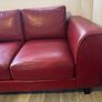 Red Leather Couch Image 4