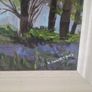 original forest trees painting in lovely box type frame Image 3