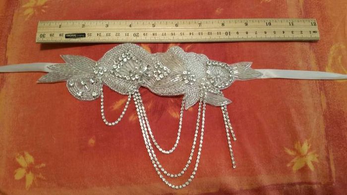 Stunning Vintage Bridal Headpiece Ivory Large