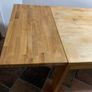 Solid Oak Extendable Dining Table Diamond Furniture excellent Condition Image 6