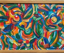Original Abstract Floral Painting | Framed & Ready to Hang