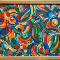 Original Abstract Floral Painting | Framed & Ready to Hang