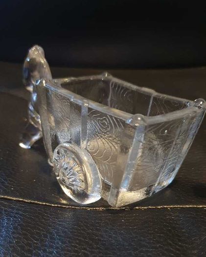 Vintage 1950s Pressed Glass Horses