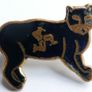Vintage Black Cat Enamel Pin Badge - Isle Of Man Lucky Charm Image 5