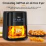 Air Fryer 5.5L with Rapid Air Circulation,1700W Air Fryers for Home Use with 60 Minute Timer&Temperature,Nonstick Basket for Healthy Oil Free & Low Fat Cooking,Black (FREE POSTAGE) Image 3