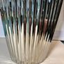 Ribbed Electroplated Ceramic Vase - Large Image 2
