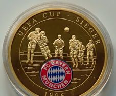 Bayern Munich UEFA Cup 24 Karat Gold plated Proof 1995 / 1996