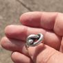 Adjustable Heavy Sterling Unisex Silver Buckle ring Image 7