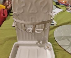 Enamel wall mountable soap dish / tooth brush holder