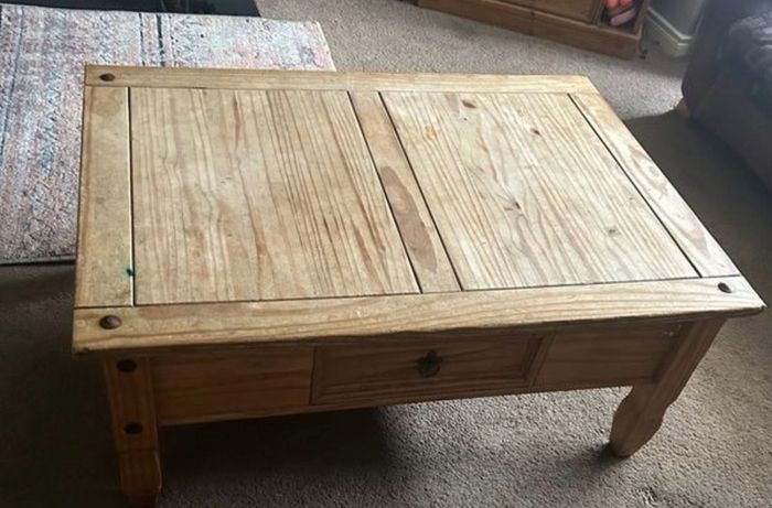 Solid pine coffee table