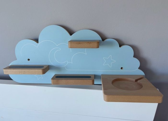 Blue Cloud Wooden Shelf for Toniebox and Tonies