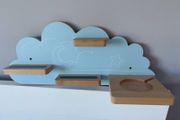 Blue Cloud Wooden Shelf for Toniebox and Tonies