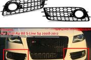 AUDI A4 B8 S-Line S4 2008-2012 NEW Honeycomb Front Fog Light Grille Covers