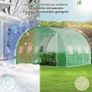 Polytunnel Greenhouse 3x3x2 m 9m Poly Tunnels Gardening Walk In Pollytunnel Tent with Steel Frame Image 7