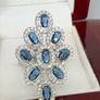 Silver Blue & White Sapphire Ring Image 4