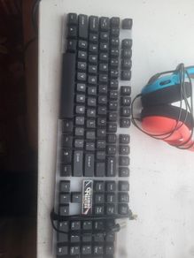 headset and keyboard