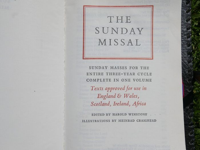 Vintage The Sunday Missal 1976 Vintage  in a leather case