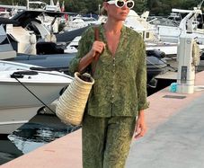 Fab Zara Bloggers Insta Famous Green Print Blouse
