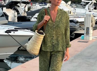 Fab Zara Bloggers Insta Famous Green Print Blouse