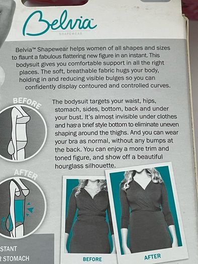 JML belvia shapewear bodysuit beige size small